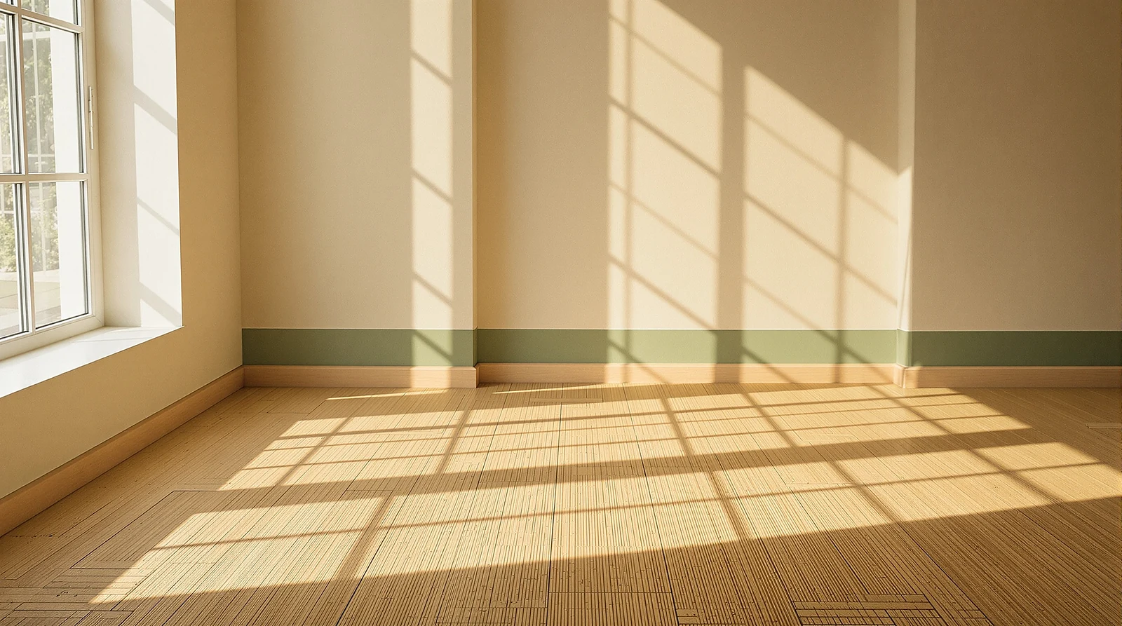 Bamboo flooring in an interior